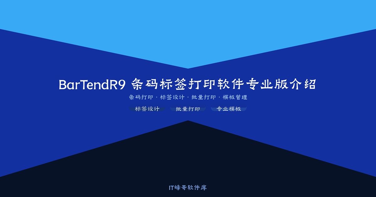 BarTend 2021 R9 条码标签打印软件专业版介绍 - IT峰哥软件库