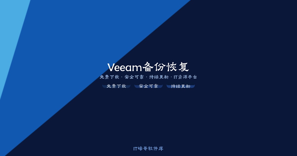 Veeam Backup Replication v11 虚拟化备份恢复软件指南 - IT峰哥软件库