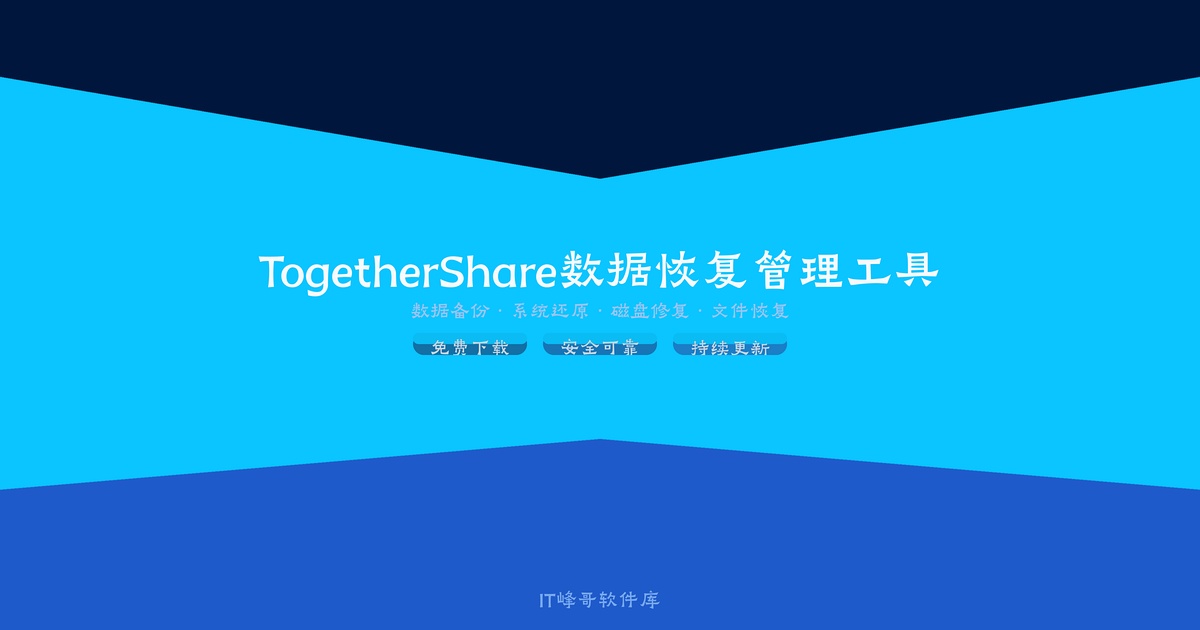 TogetherShare 数据恢复 Professional 7.1 功能介绍 - IT峰哥软件库