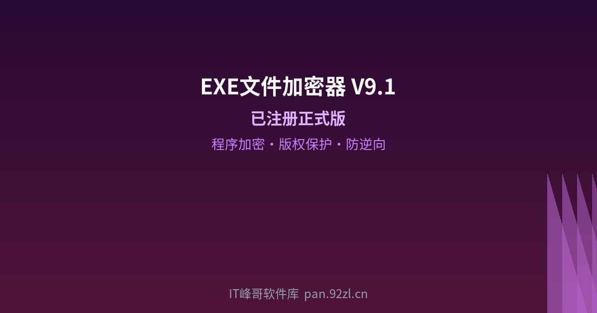 EXE文件加密器 V9.1 - IT峰哥软件库
