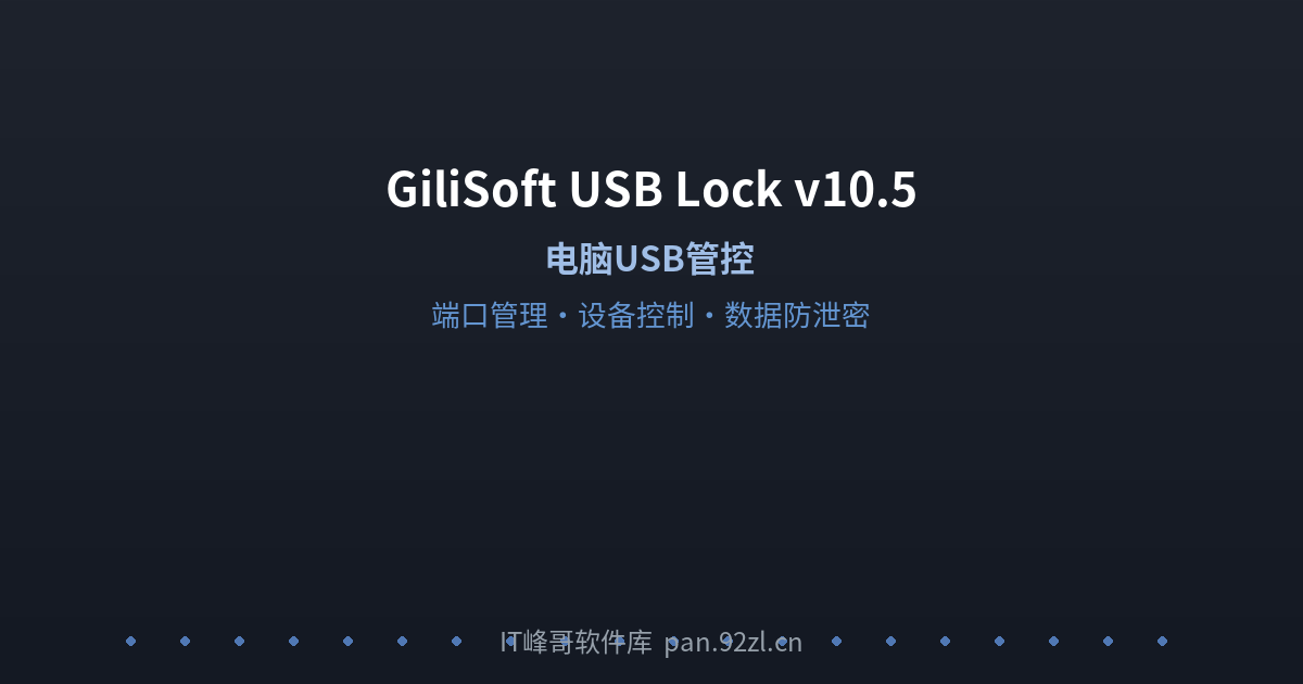 GiliSoft USB Lock v10.5 - IT峰哥软件库