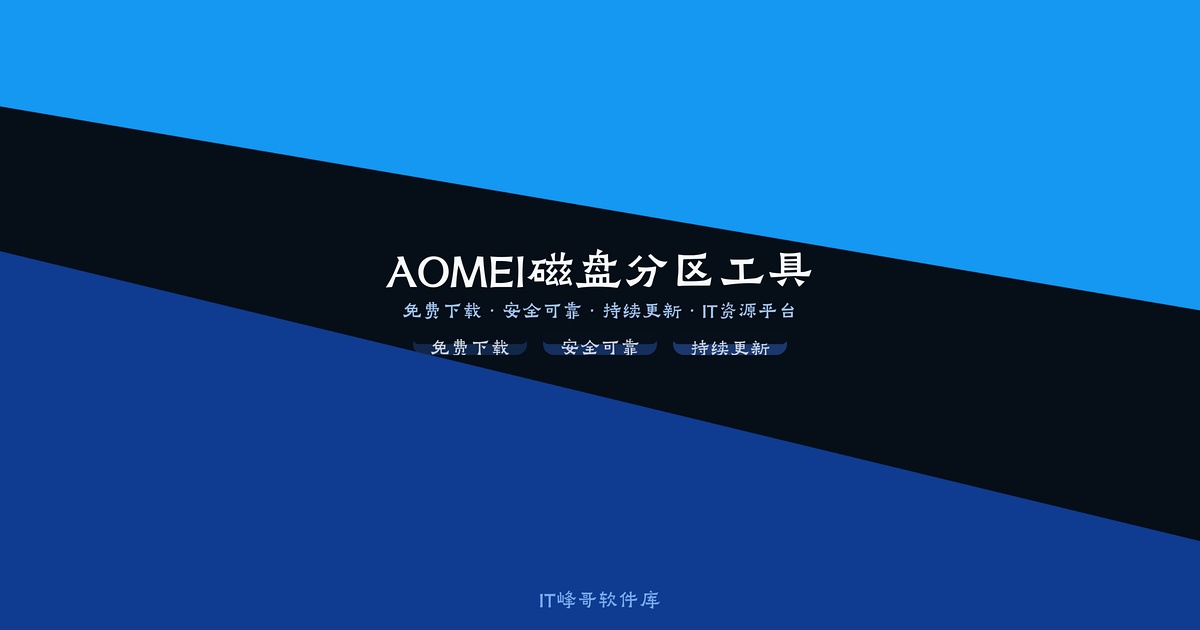 AOMEI Partition Assistant 9.6.1企业版+注册激活文件 磁盘分区工具下载 - IT峰哥软件库