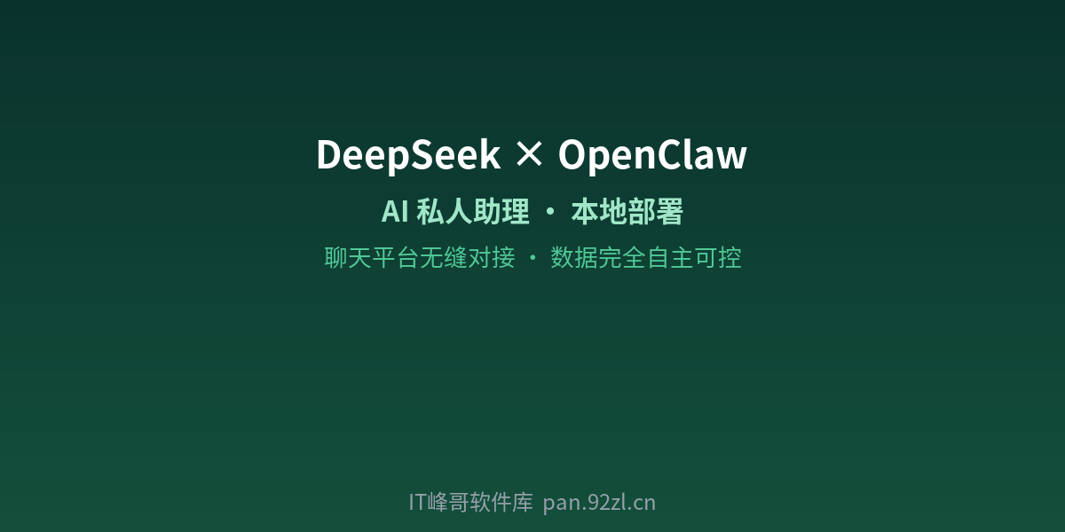 DeepSeek OpenClaw AI私人助理 - IT峰哥软件库
