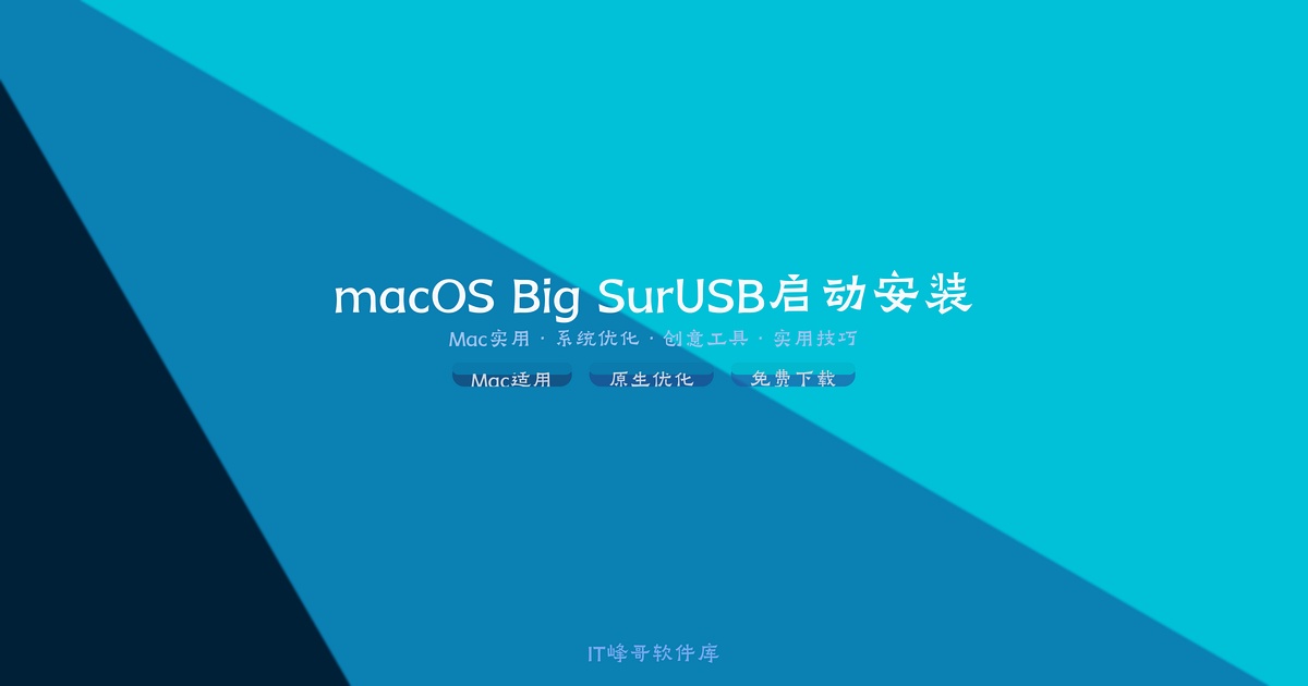 macOS Big Sur 11.7.2 USB启动安装盘制作教程 - IT峰哥软件库