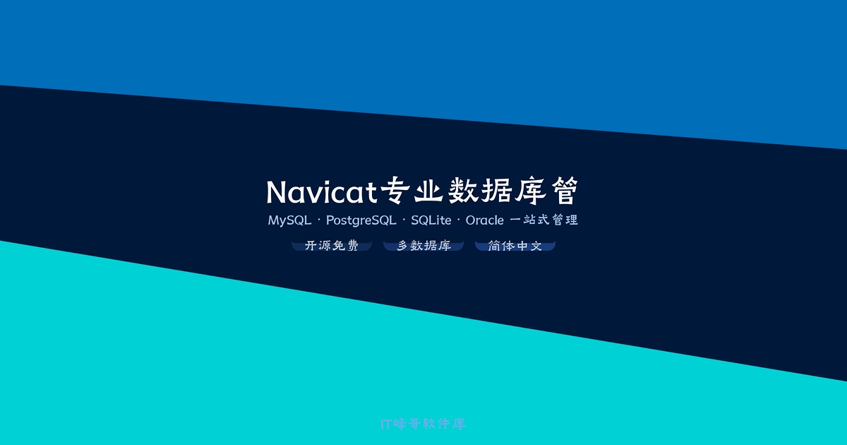 Navicat Premium 16 — 专业数据库管理开发工具 - IT峰哥软件库