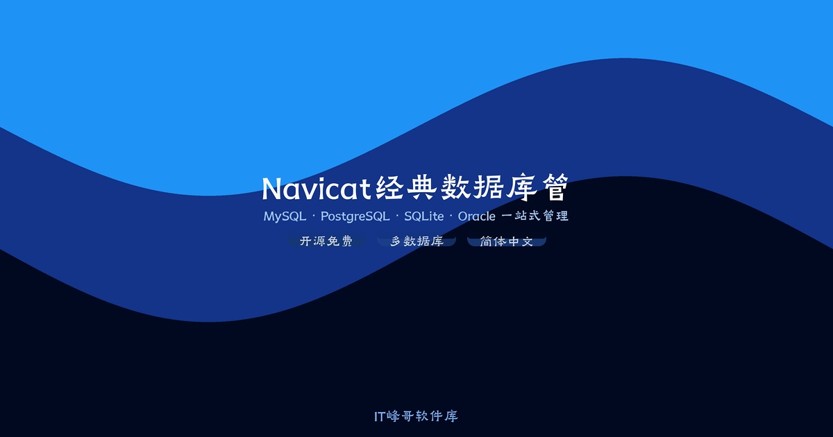 Navicat Premium 15 — 经典数据库管理工具 - IT峰哥软件库