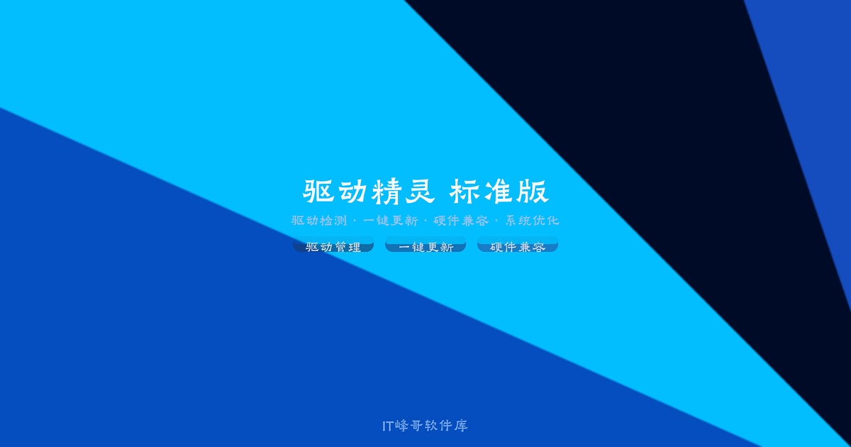驱动精灵 标准版 — 一键检测安装硬件驱动 - IT峰哥软件库