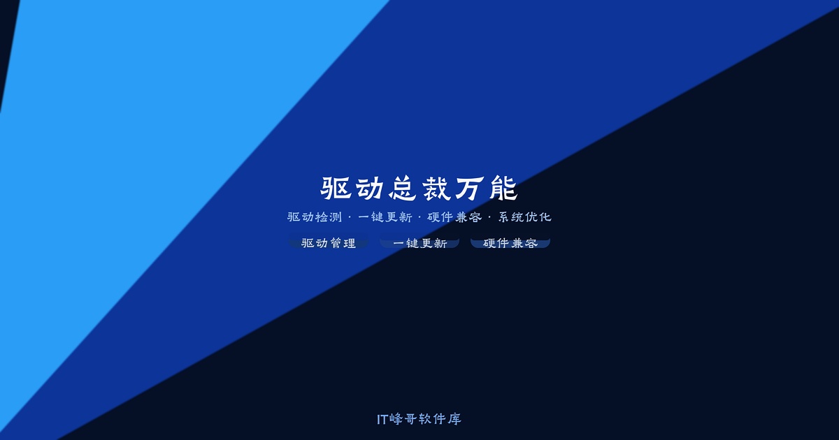 驱动总裁 — 万能网卡版电脑驱动安装工具 - IT峰哥软件库