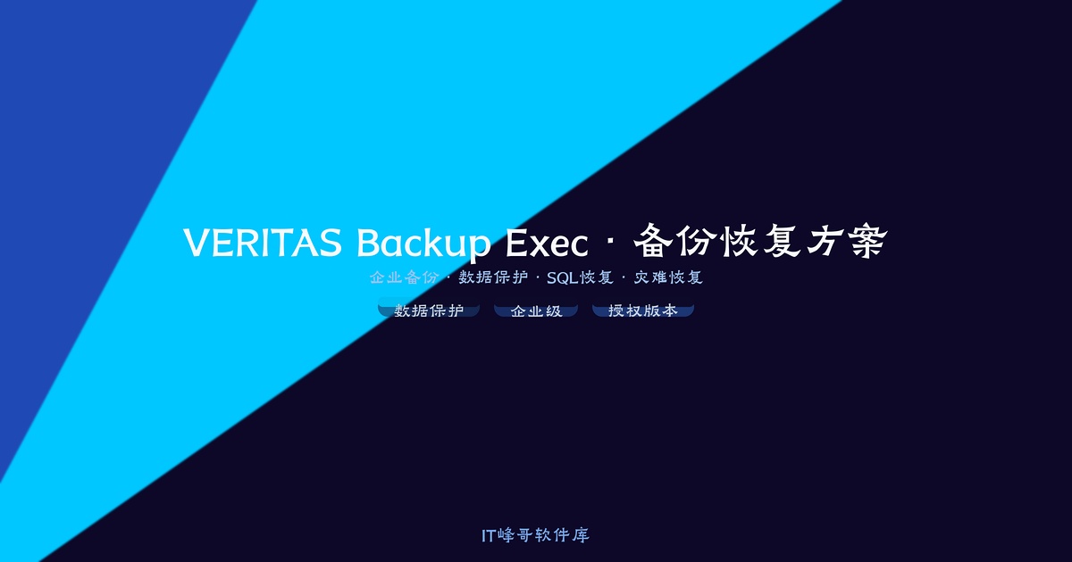 VERITAS Backup Exec备份恢复软件教程