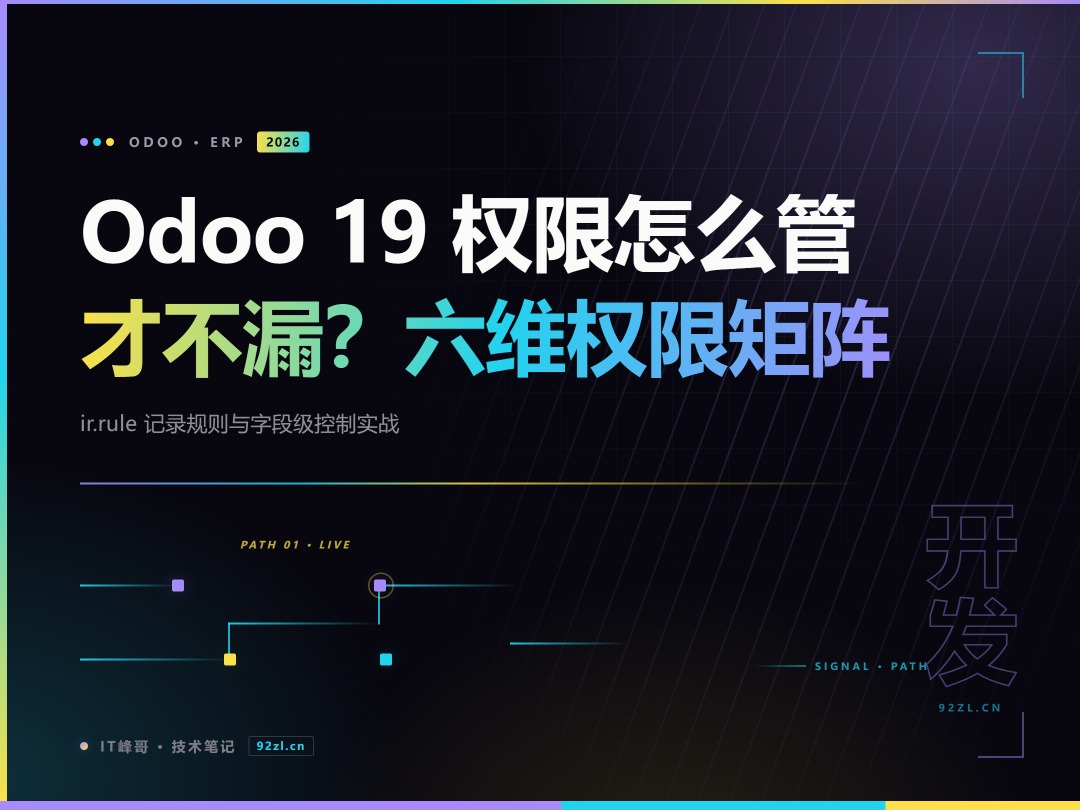 企业 Odoo 六维权限矩阵