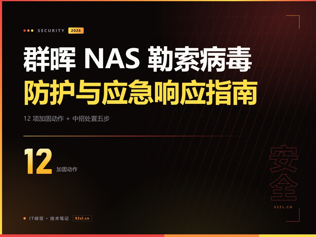 群晖 NAS 勒索病毒防护与应急响应