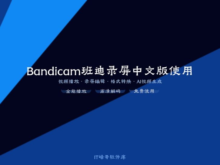 Bandicam 6.2.4 班迪录屏中文版使用教程