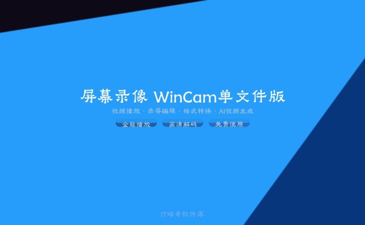 屏幕录像 WinCam v3.6 单文件版功能介绍