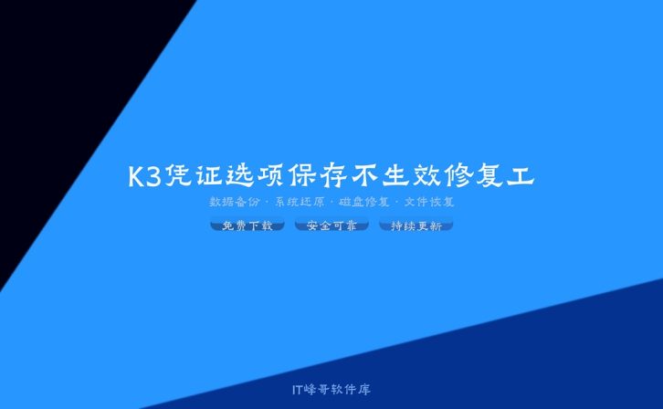K3凭证选项保存不生效修复工具 金蝶K3凭证修复