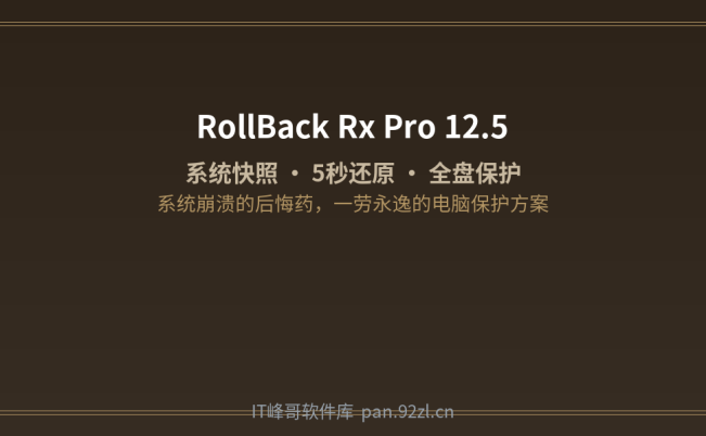 RollBack Rx Pro 12.5:系统崩溃的后悔药,5秒还原的终极解决方案