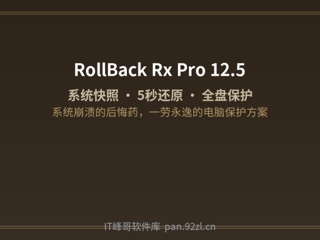 RollBack Rx Pro 12.5:系统崩溃的后悔药,5秒还原的终极解决方案