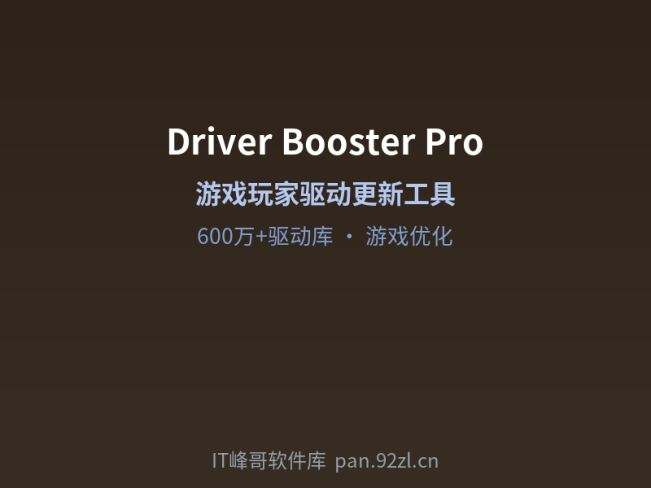 IObit Driver Booster Pro — 游戏玩家首选驱动更新工具