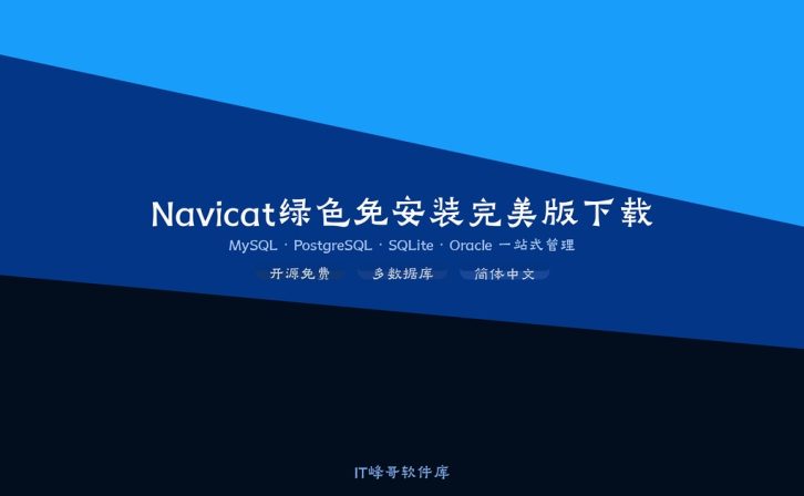 Navicat 16.2.11 绿色免安装完美版下载 数据库管理工具