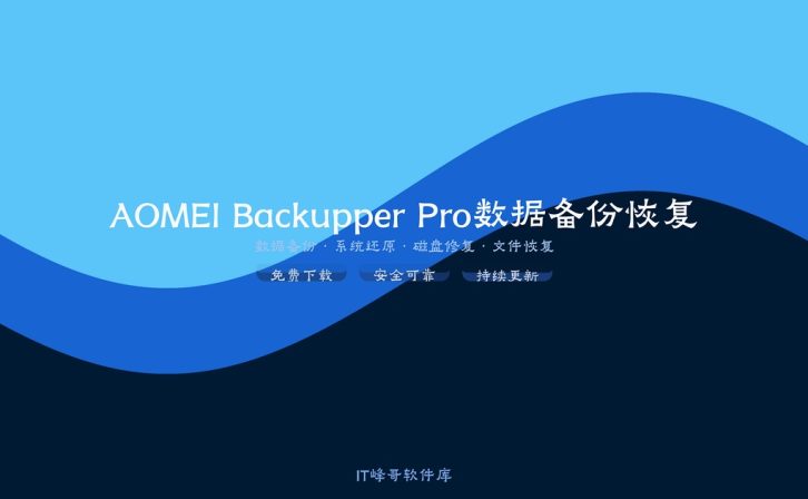 AOMEI Backupper Pro v7.3.1 数据备份恢复软件 系统迁移工具下载