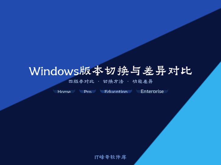 Windows 家庭版、专业版、教育版、企业版之间的区别与相互切换完整指南
