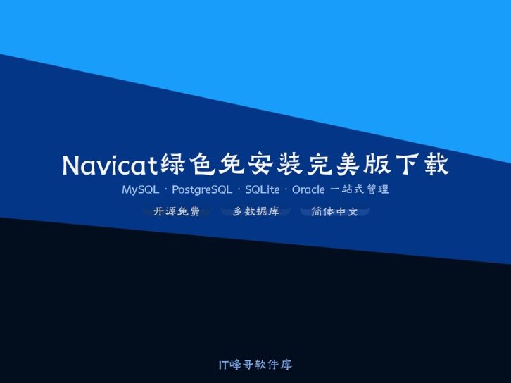 Navicat 16.2.11 绿色免安装完美版下载 数据库管理工具