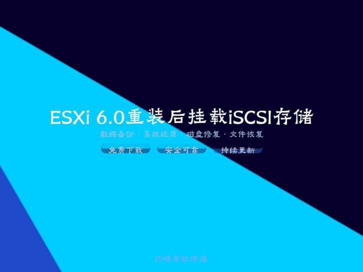 ESXi 6.0重装后挂载iSCSI存储教程:服务器恢复连接SAN存储指南