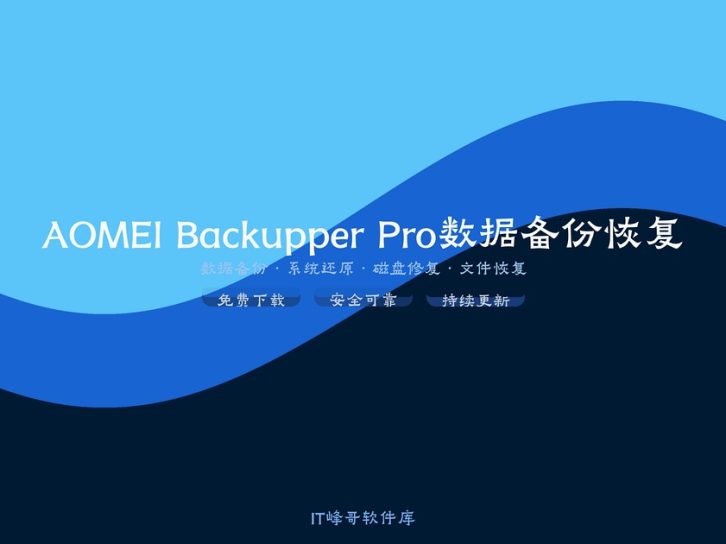 AOMEI Backupper Pro v7.3.1 数据备份恢复软件 系统迁移工具下载