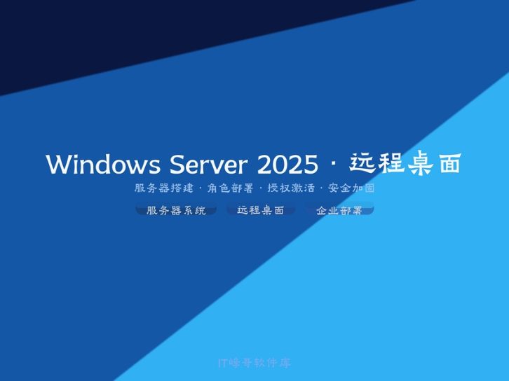 Windows Server 2025服务器角色搭建与远程桌面服务激活部署完整教程