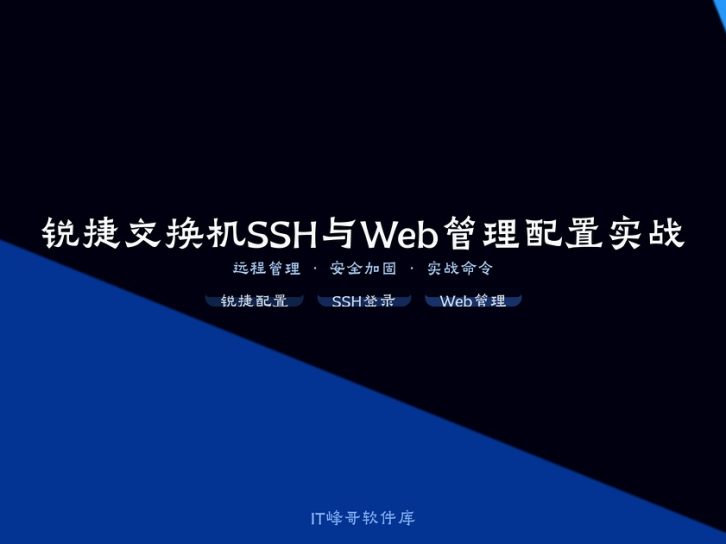 锐捷交换机配置SSH登录与Web网页管理实战:官方权威步骤详解
