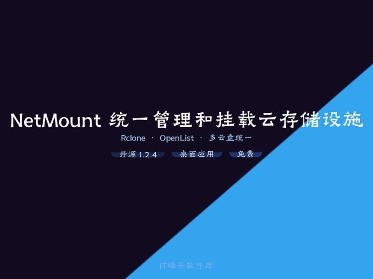 NetMount统一管理和挂载云存储设施：基于Rclone和OpenList的多云盘管理详细教程