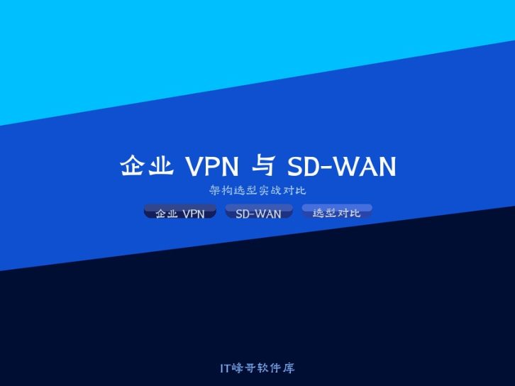 企业 VPN 与 SD-WAN 有什么区别？架构、协议、性能、选型与迁移实战 2026